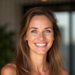 Portrett av Ingrid Bjørnsen, med entusiastisk smil